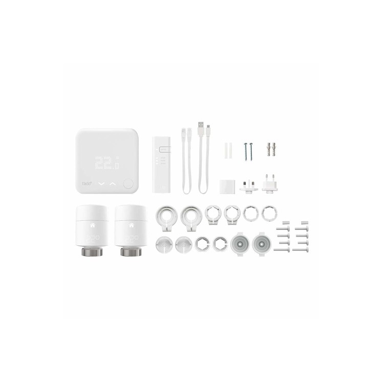 GRADE A1 - Tado Smart Thermostat Starter Kit V3+ with 2 Add-on Smart Radiator Thermostats - White