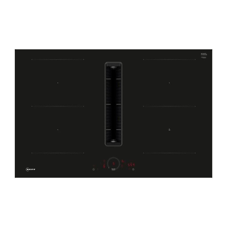 Neff N70 Series 80cm 4 Zone Induction Hob with Integrated Ventilation System - Black
