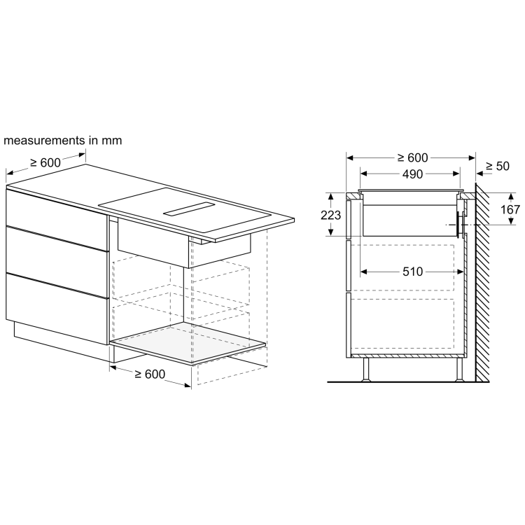 Neff N70 Series 80cm 4 Zone Induction Hob with Integrated Ventilation System