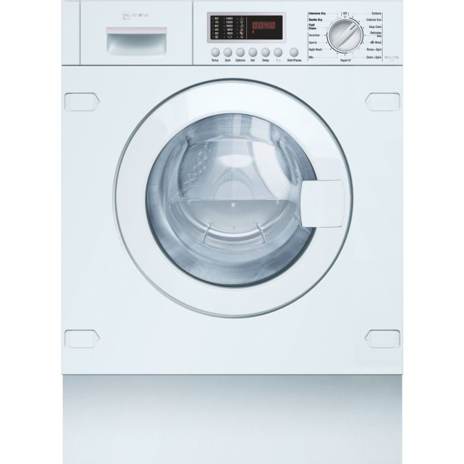 Refurbished Neff V6540X1GB Integrated 7/4KG 1400 Spin Washer Dryer White