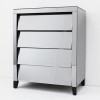 Valentina Venetian Mirrored 4 Chest of Drawers - Tinted Grey Mirror