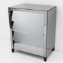 Valentina Venetian Mirrored 4 Chest of Drawers - Tinted Grey Mirror