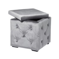 LPD Valentina Velvet Silver Storage Box