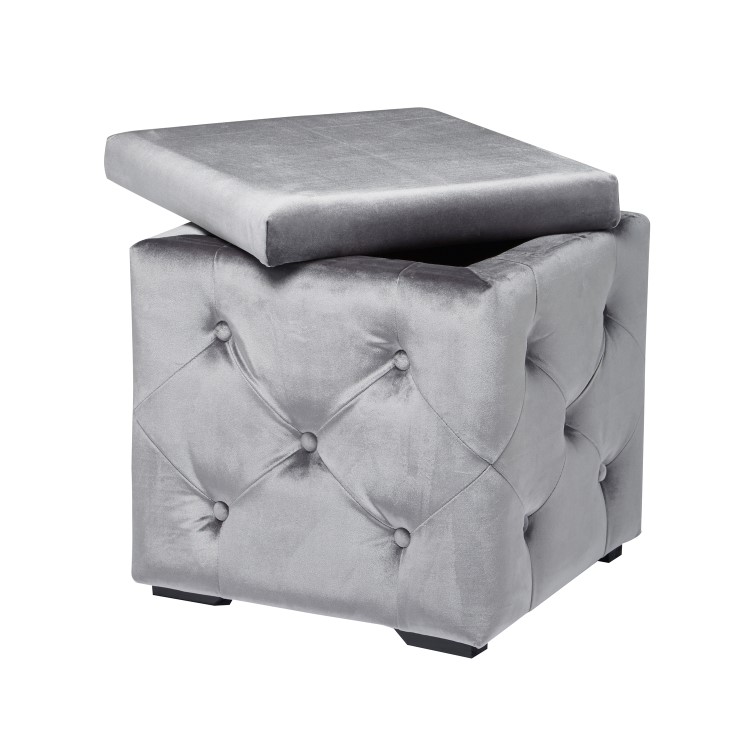 LPD Valentina Velvet Silver Storage Box