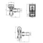 Black Round Thermostatic Angled Radiator Valves with Lock Shield