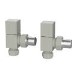 Beige Square Manual Angled Radiator Valves – For Pipework Which Comes From The Wall