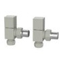 Beige Square Manual Angled Radiator Valves – For Pipework Which Comes From The Wall