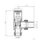 Beige Square Manual Angled Radiator Valves – For Pipework Which Comes From The Wall