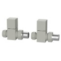 VALVESSB Beige Square Manual Straight Radiator Valves – For Pipework Which Comes From The Floor