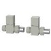 Beige Square Manual Straight Radiator Valves – For Pipework Which Comes From The Floor