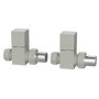 Beige Square Manual Straight Radiator Valves – For Pipework Which Comes From The Floor