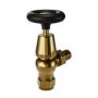 GRADE A1 - Brass & Black Traditional Angled Radiator Valves - Regent
