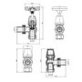 GRADE A1 - Brass & Black Traditional Angled Radiator Valves - Regent