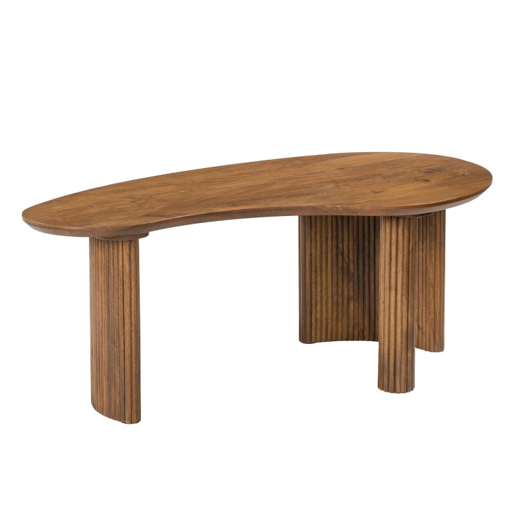 Kidney Mango Wood Coffee Nest of 2 Tables - Ivan