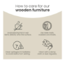 Large Curved Mango Wood Coffee Table with 3 Legs - Ivan