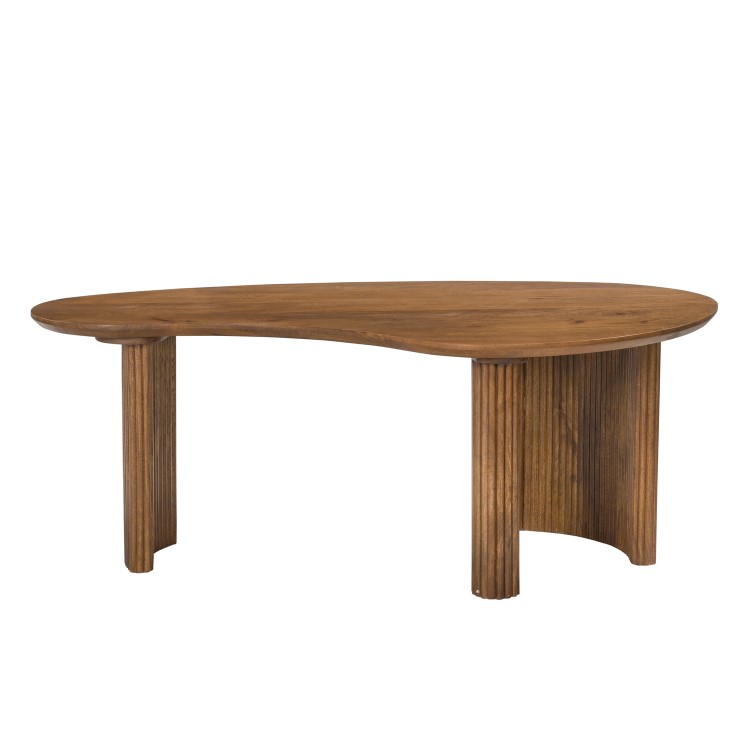 Kidney Mango Wood Coffee Nest of 2 Tables - Ivan