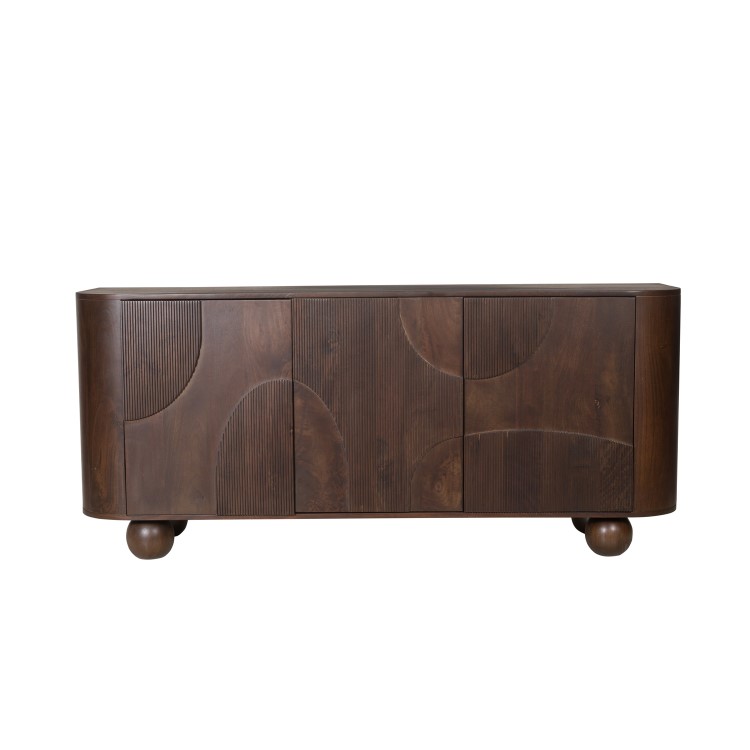 Large Walnut Sideboard with Ball Feet - Ivan