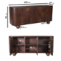 Large Walnut Sideboard with Ball Feet - Ivan