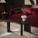 VAN010 Large Curved Walnut Coffee Table with 3 Legs - Ivan