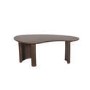 Large Curved Walnut Coffee Table with 3 Legs - Ivan