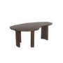 Large Curved Walnut Coffee Table with 3 Legs - Ivan