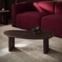 Curved Walnut Coffee Table with 2 Legs - Ivan