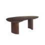 Curved Walnut Coffee Table with 2 Legs - Ivan