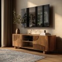 VAN012 Large Mango Wood TV Stand with Storage - TV's up to 70" - Ivan