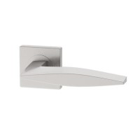 Internal Pearl Nickel Lever Fire Door Handle with Latch and Hinges Pack - 65mm Latch - Vardar - XL Joinery