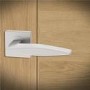 Internal Pearl Nickel Lever Door Handle with Latch and Hinges Pack - 65mm Latch - Vardar - XL Joinery