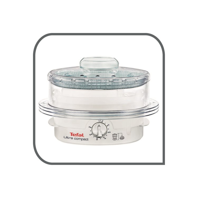 Tefal VC100665 Ultracompact 3 Tier Steamer - White