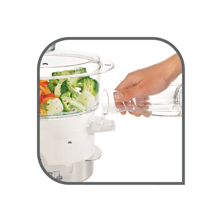 Tefal VC100665 Ultracompact 3 Tier Steamer - White