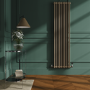 Reggio Beige grey Vertical Double Column Traditional Radiator 1800x470mm 4399 BTU - Cast Iron Style