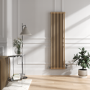 Reggio Elk brown Vertical Double Column Traditional Radiator 1800x470mm 4399 BTU - Cast Iron Style