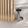 Reggio Elk brown Vertical Double Column Traditional Radiator 1800x470mm 4399 BTU - Cast Iron Style