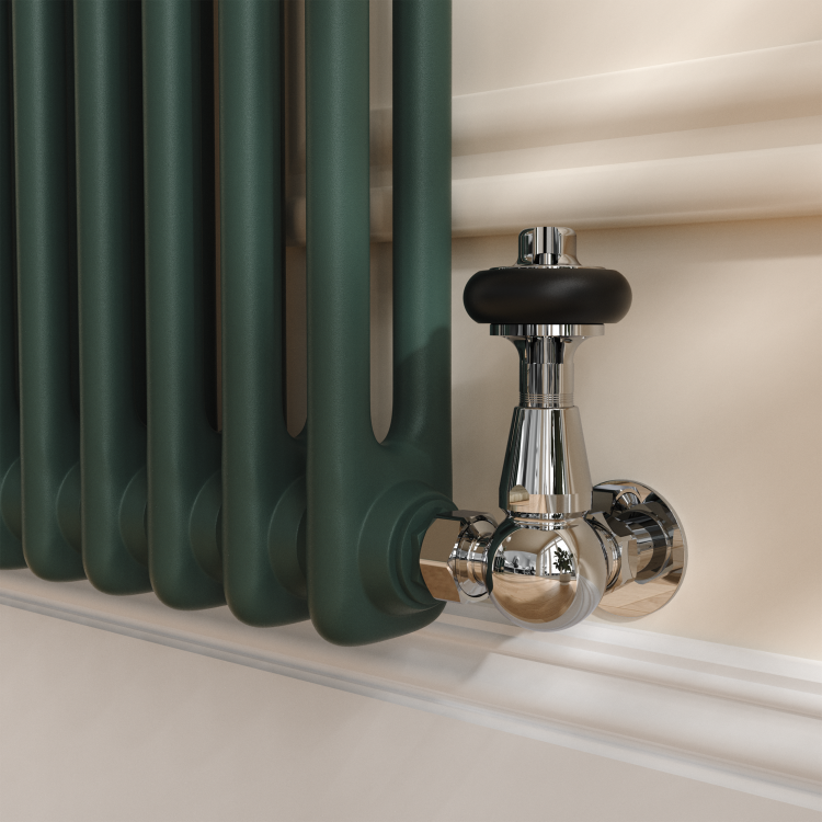 Reggio Evergreen Vertical Double Column Traditional Radiator 1800x470mm 4399 BTU - Cast Iron Style