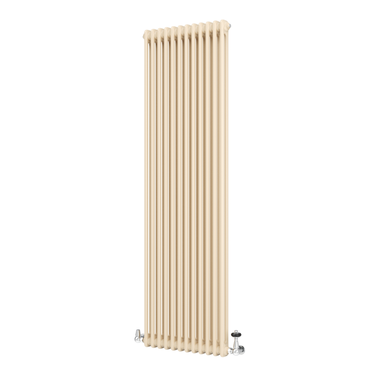 Reggio Elk brown Vertical Double Column Traditional Radiator 1800x560mm 5279 BTU - Cast Iron Style