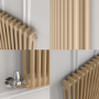 Reggio Elk brown Vertical Double Column Traditional Radiator 1800x560mm 5279 BTU - Cast Iron Style