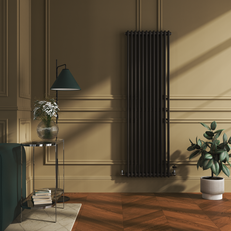Reggio Russet Vertical Double Column Traditional Radiator 1800x560mm 5279 BTU - Cast Iron Style