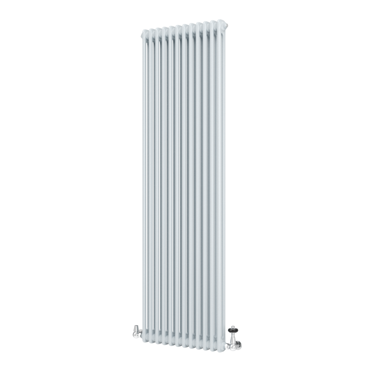 Reggio Salt & Pepper Vertical Double Column Traditional Radiator 1800x560mm 5279 BTU - Cast Iron Style