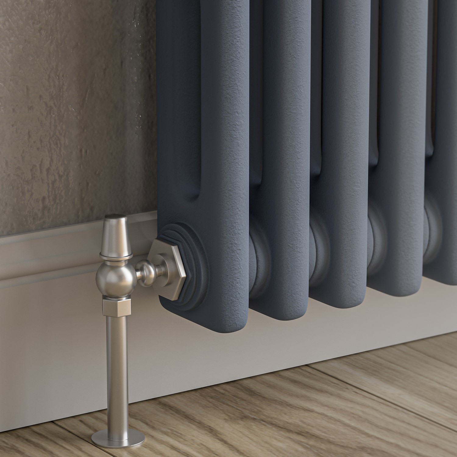 Institutional Grade Radiators GRADE A1 - Reggio Anthracite Vertical Double Column Traditional ...