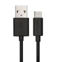 Veho Pebble 20cm USB-C Cable - Black Veho Pebble 20cm USB-C Cable - Black