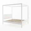 King Size Four Poster Bed Frame in White - Victoria