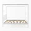 King Size Four Poster Bed Frame in White - Victoria