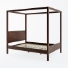Double Four Poster Wooden Bed Frame in Walnut - Victoria