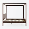 Double Four Poster Wooden Bed Frame in Walnut - Victoria