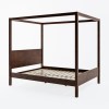 King Size Four Poster Wooden Bed Frame in Walnut - Victoria