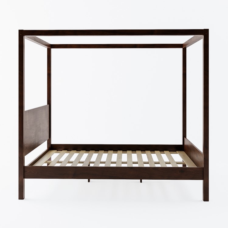 King Size Four Poster Wooden Bed Frame in Walnut - Victoria