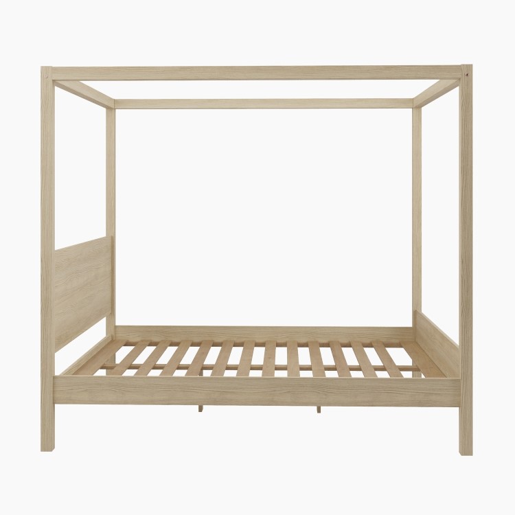 Double Four Poster Bed Frame in Oak - Victoria