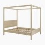 Double Four Poster Bed Frame in Oak - Victoria